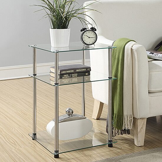 Convenience Concepts Designs2go 3 Tier Living Room Collection Glass Tower