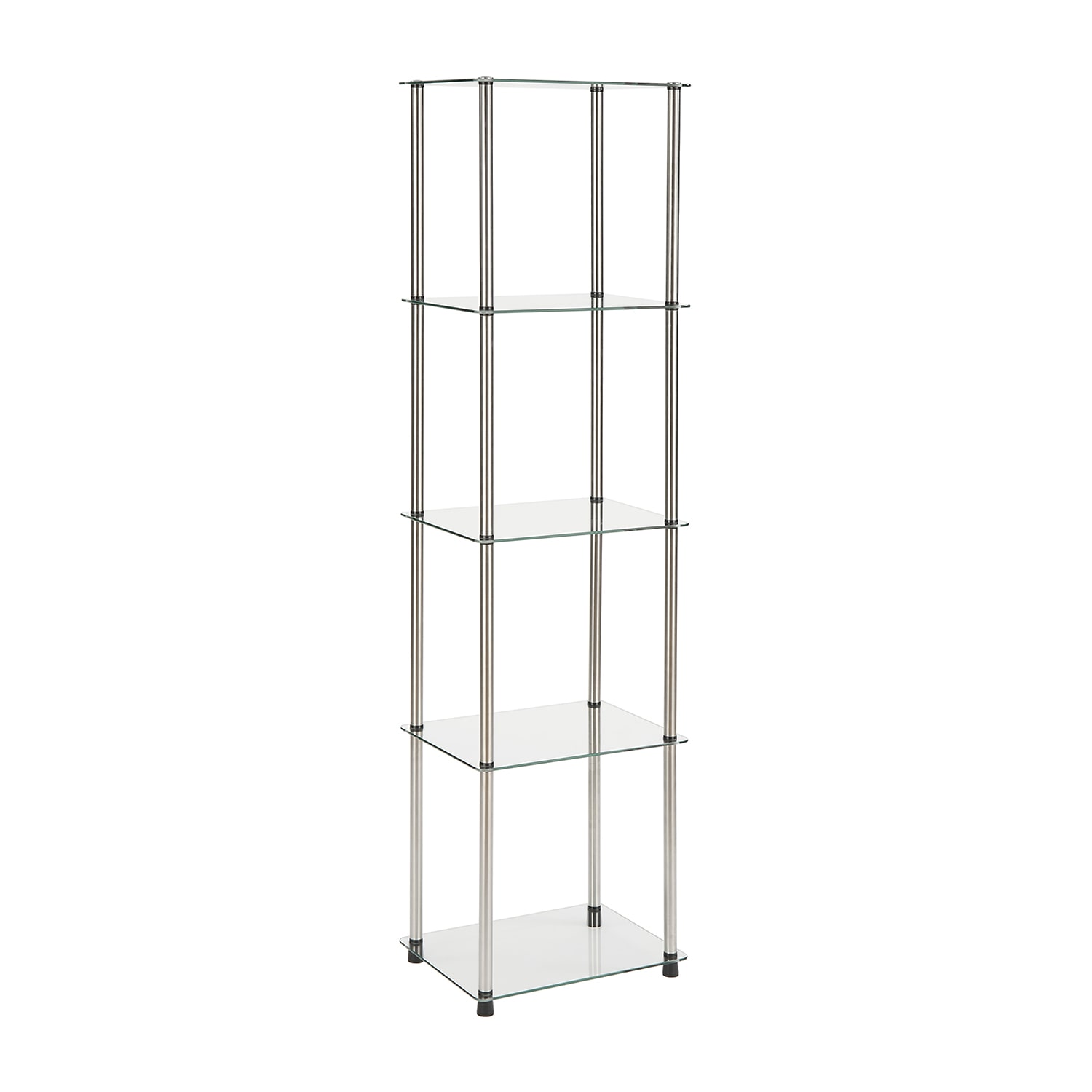 Convenience Concepts Designs2Go Classic Clear Glass 5 Tier Tower