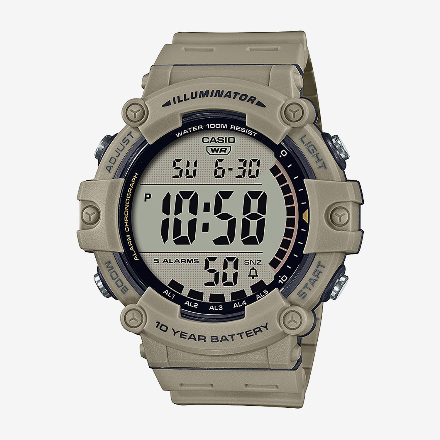 Casio Mens Brown Strap Watch Ae1500wh-5av