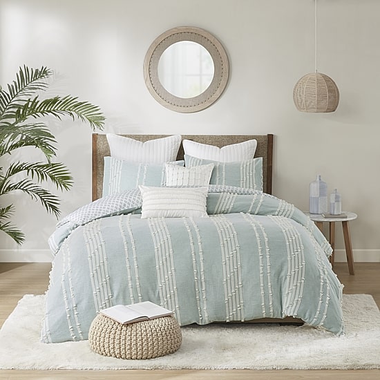 INK+IVY Kara 3 Piece Cotton Jacquard Duvet Cover Set