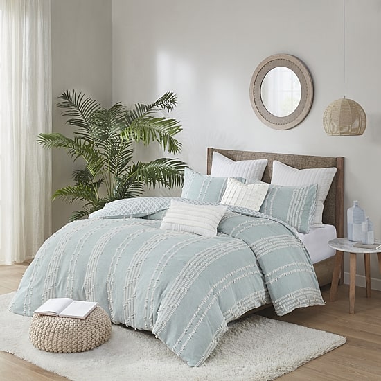 INK+IVY Kara 3 Piece Cotton Jacquard Duvet Cover Set