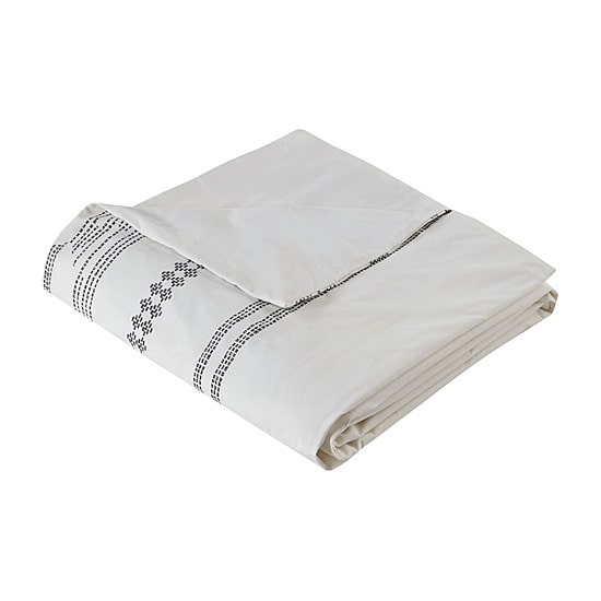 INK+IVY Nea 3pc Cotton Printed Duvet Cover Set with Trims
