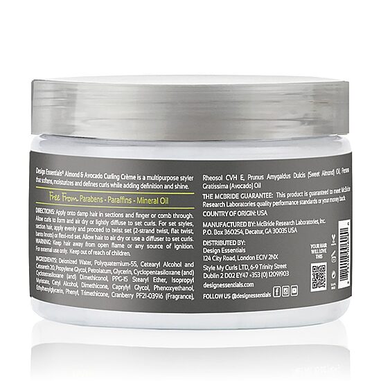 Design Essentials Natural Almond & Avocado Curling CrãˆMe Hair Cream 12 oz.