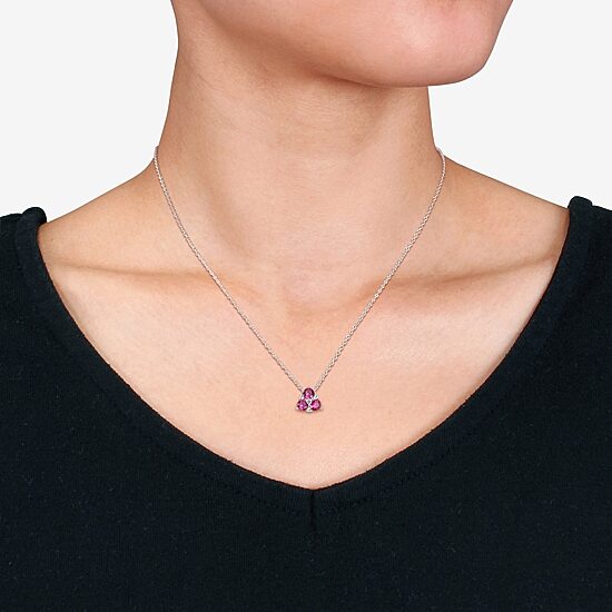 Womens Lab Created Red Ruby Sterling Silver 2-pc. Jewelry Set