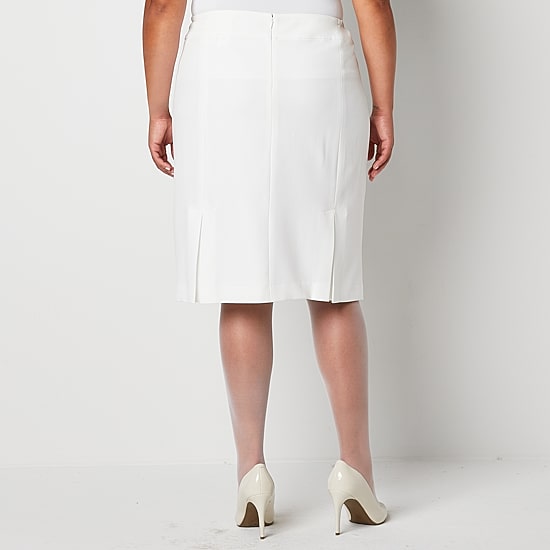 Black Label by Evan-Picone Womens Plus Suit Skirt