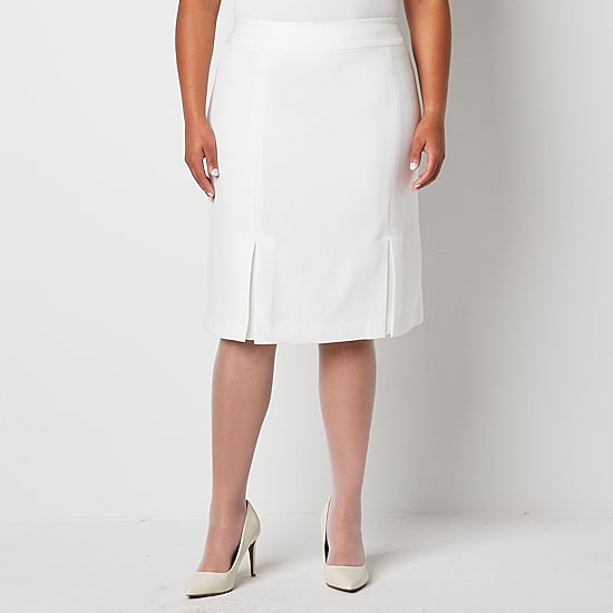 Black Label by Evan-Picone Womens Plus Suit Skirt