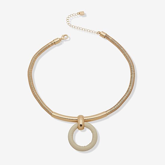 Worthington Gold Tone Womens 8 1/2 Inch Pendant Necklace