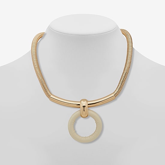 Worthington Gold Tone Womens 8 1/2 Inch Pendant Necklace