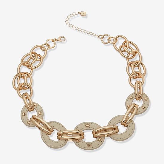 Worthington Gold Tone Womens 9 Inch Collar Necklace