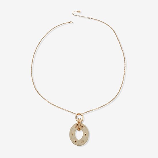 Worthington Gold Tone Womens 17 Inch Pendant Necklace