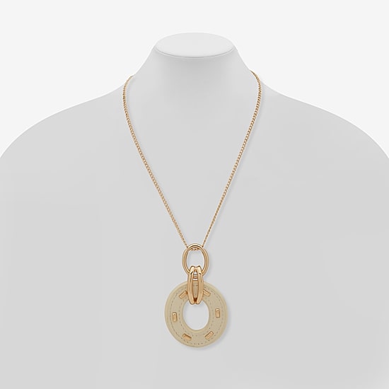 Worthington Gold Tone Womens 17 Inch Pendant Necklace