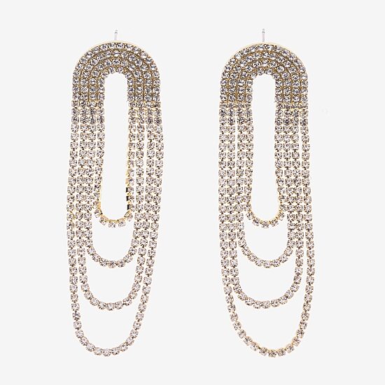 Bijoux Bar Gold Tone Womens Drop Earrings