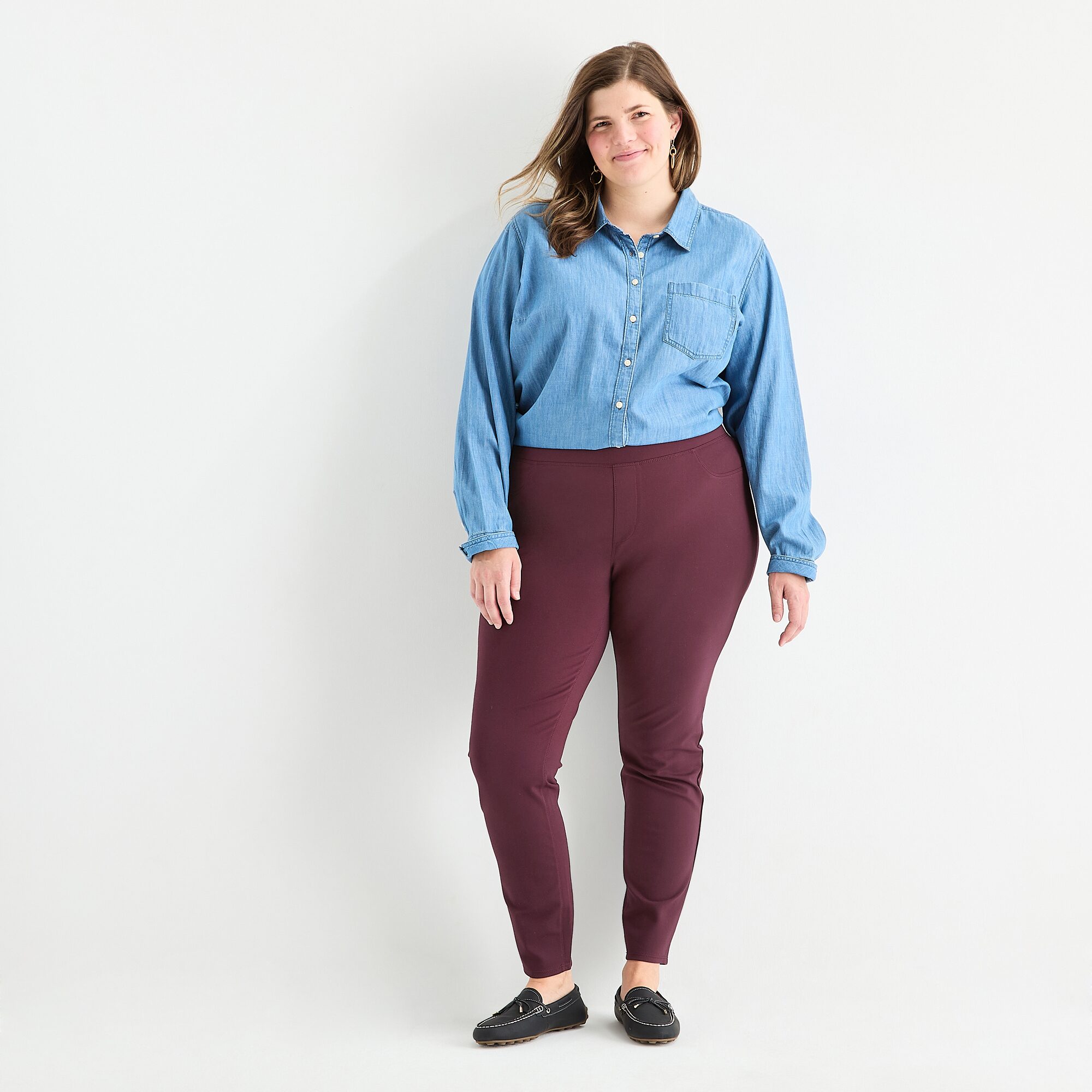 St. John's Bay Womens Plus Skinny Pull-On Pant