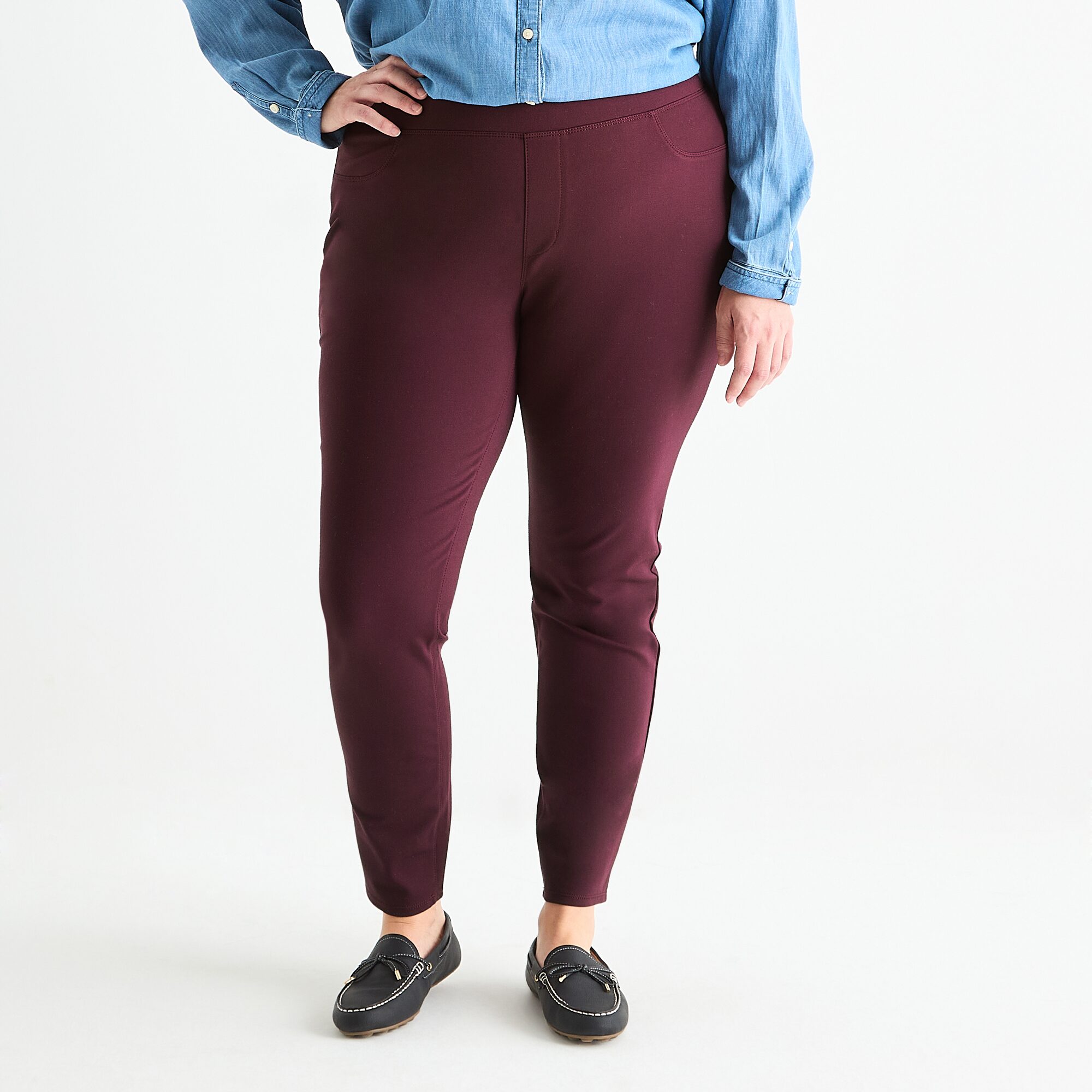 St. John's Bay Womens Plus Skinny Pull-On Pant