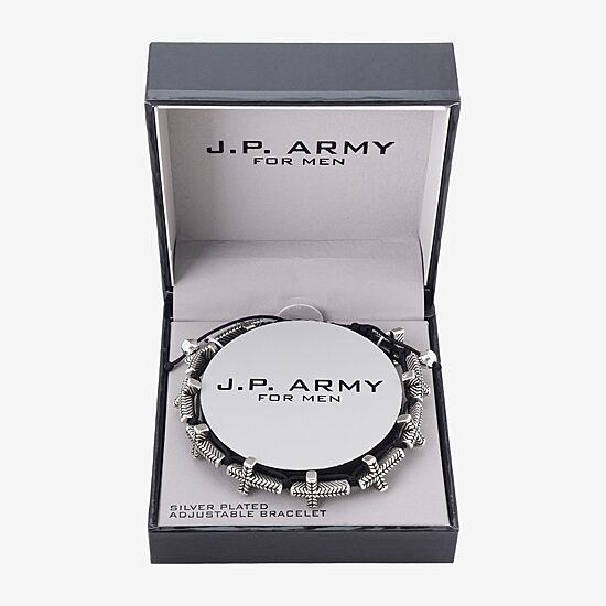 J.P. Army Mens Cross Bolo Bracelet