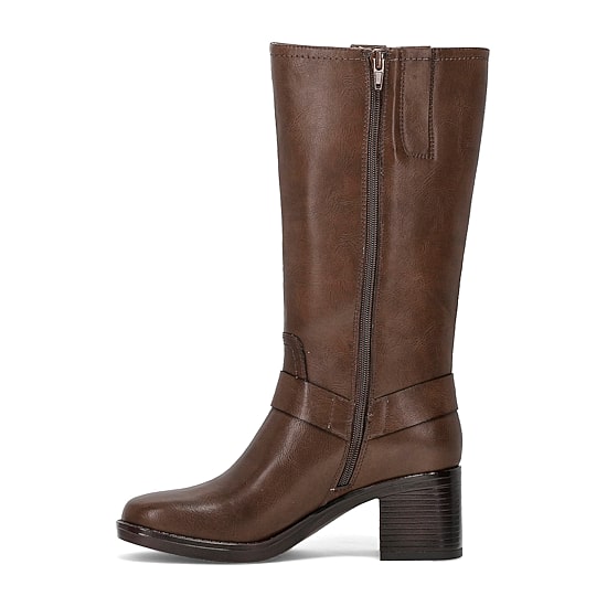 Frye and Co. Womens Nica Stacked Heel Motorcycle Boots