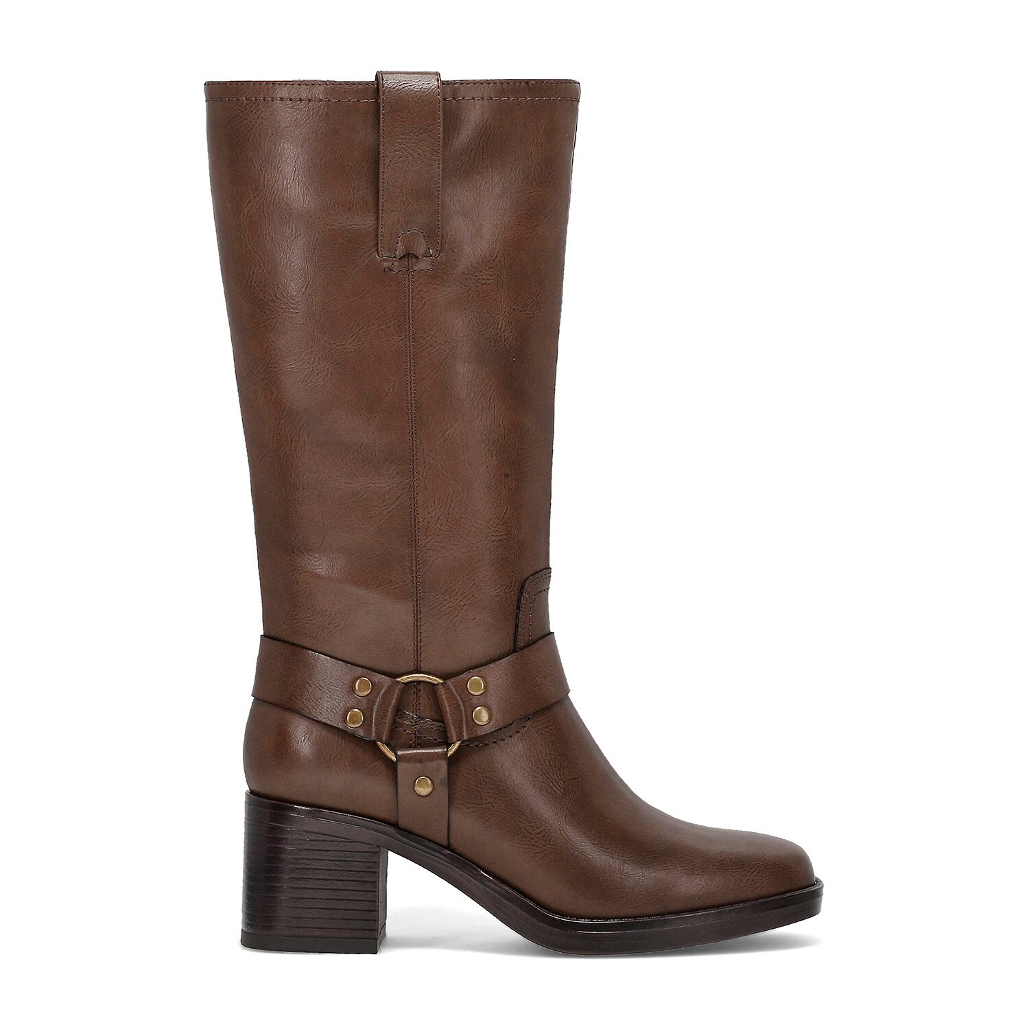 Frye and Co. Womens Nica Stacked Heel Motorcycle Boots