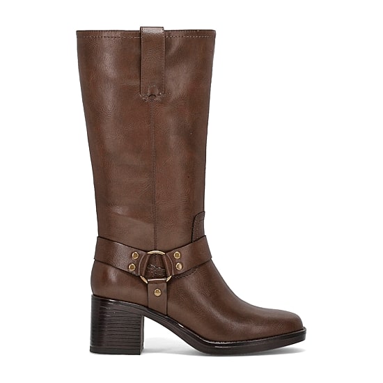Frye and Co. Womens Nica Stacked Heel Motorcycle Boots