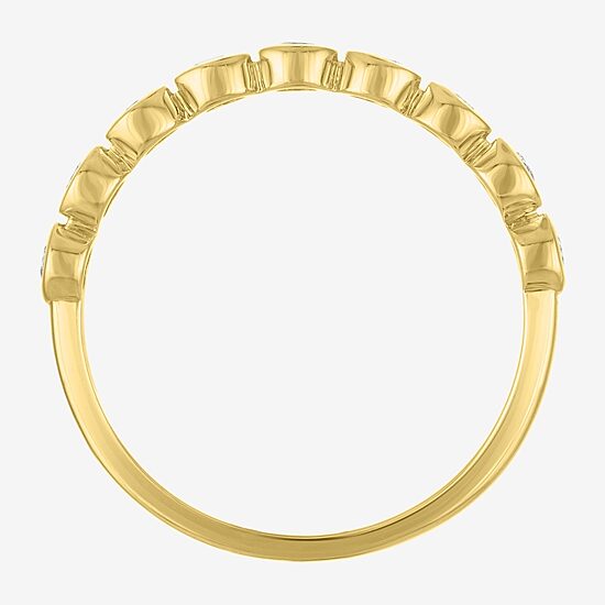 (G-H / Si2-I1)\T Womens 3MM 1/4 CT. T.W. Lab Grown White Diamond 10K Gold Anniversary Wedding Band