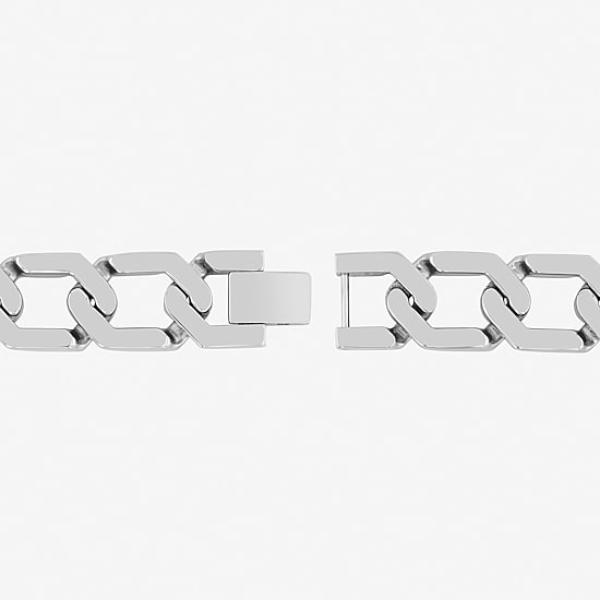 Mens Stainless Steel Solid 8 3/4 Inch Link Bracelet