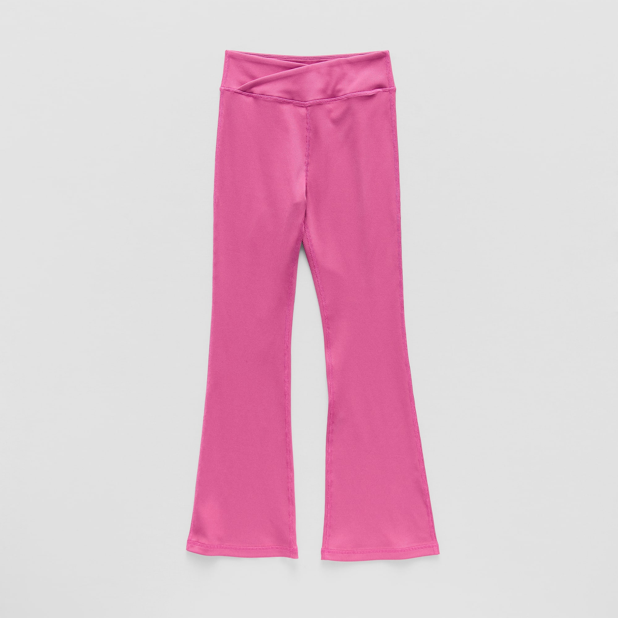 Xersion Ribbed Little & Big Kid Girls Quick Dry High Rise 26 1/2" Active Flare Full Length Leggings
