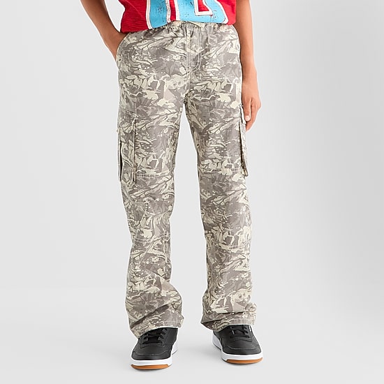 Thereabouts Pull-On Little & Big Kid Boys Adjustable Waist Straight Cargo Pant