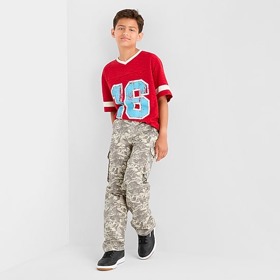 Thereabouts Pull-On Little & Big Kid Boys Adjustable Waist Straight Cargo Pant