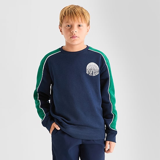 Xersion Little & Big Kid Boys Crew Neck Fleece Long Sleeve Sweatshirt