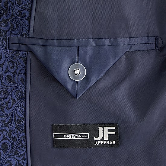 J. Ferrar Evening Edition Mens Big and Tall Stretch Fabric Regular Fit Tuxedo Jacket