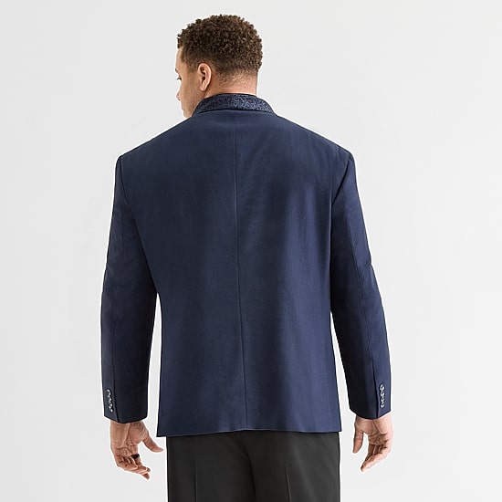 J. Ferrar Evening Edition Mens Big and Tall Stretch Fabric Regular Fit Tuxedo Jacket