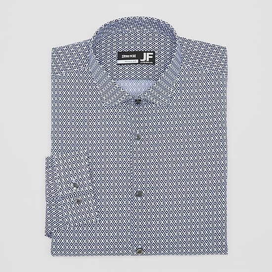 J. Ferrar Ultra Comfort Mens Regular Fit Stretch Fabric Wrinkle Free Long Sleeve Dress Shirt