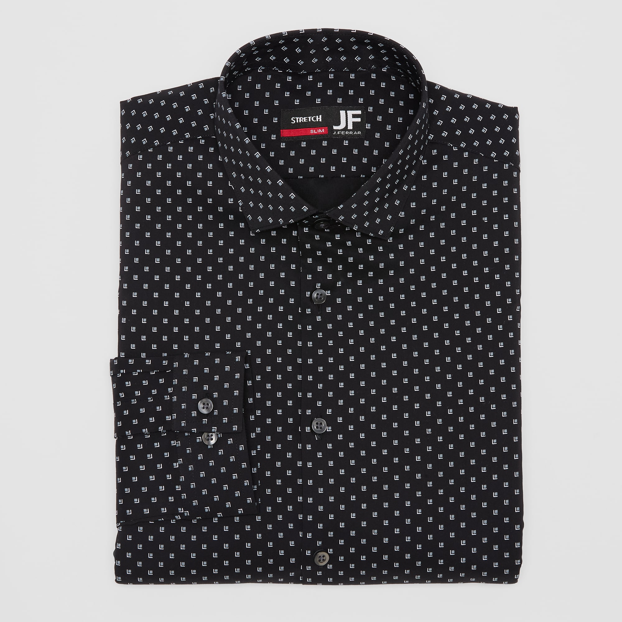 J. Ferrar Ultra Comfort Mens Slim Fit Stretch Fabric Wrinkle Free Long Sleeve Dress Shirt