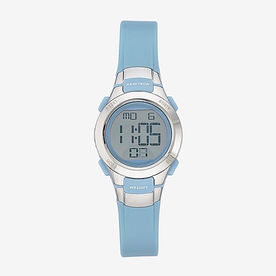 Armitron Womens Digital Blue Strap Watch 45/7012lbl