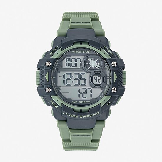 Armitron Womens Digital Green Strap Watch 40/8309mgn