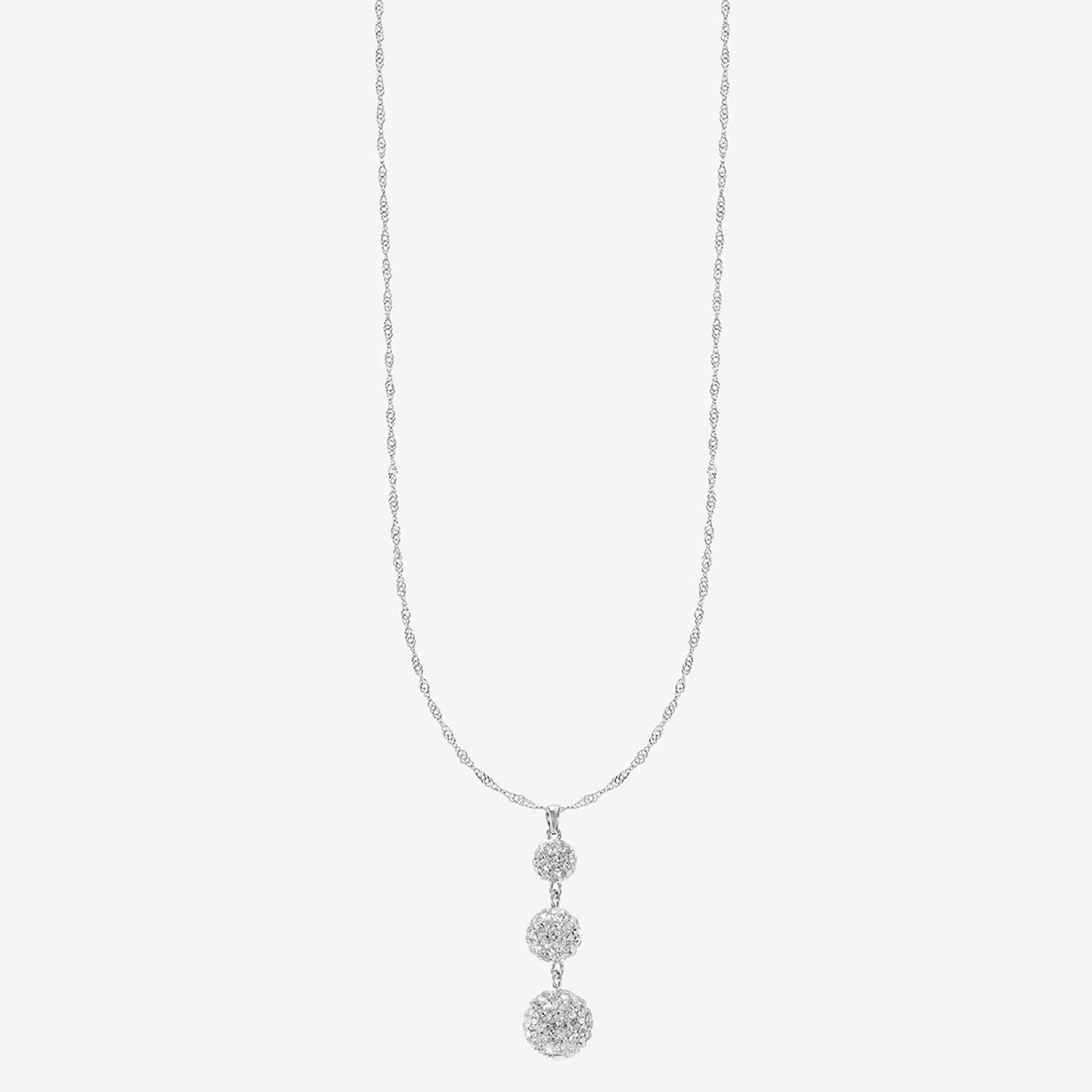 Monet Jewelry Womens Glass Round 17 Inch Pendant Necklace