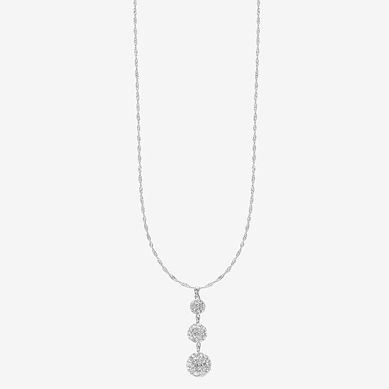 Monet Jewelry Womens Glass Round 17 Inch Pendant Necklace