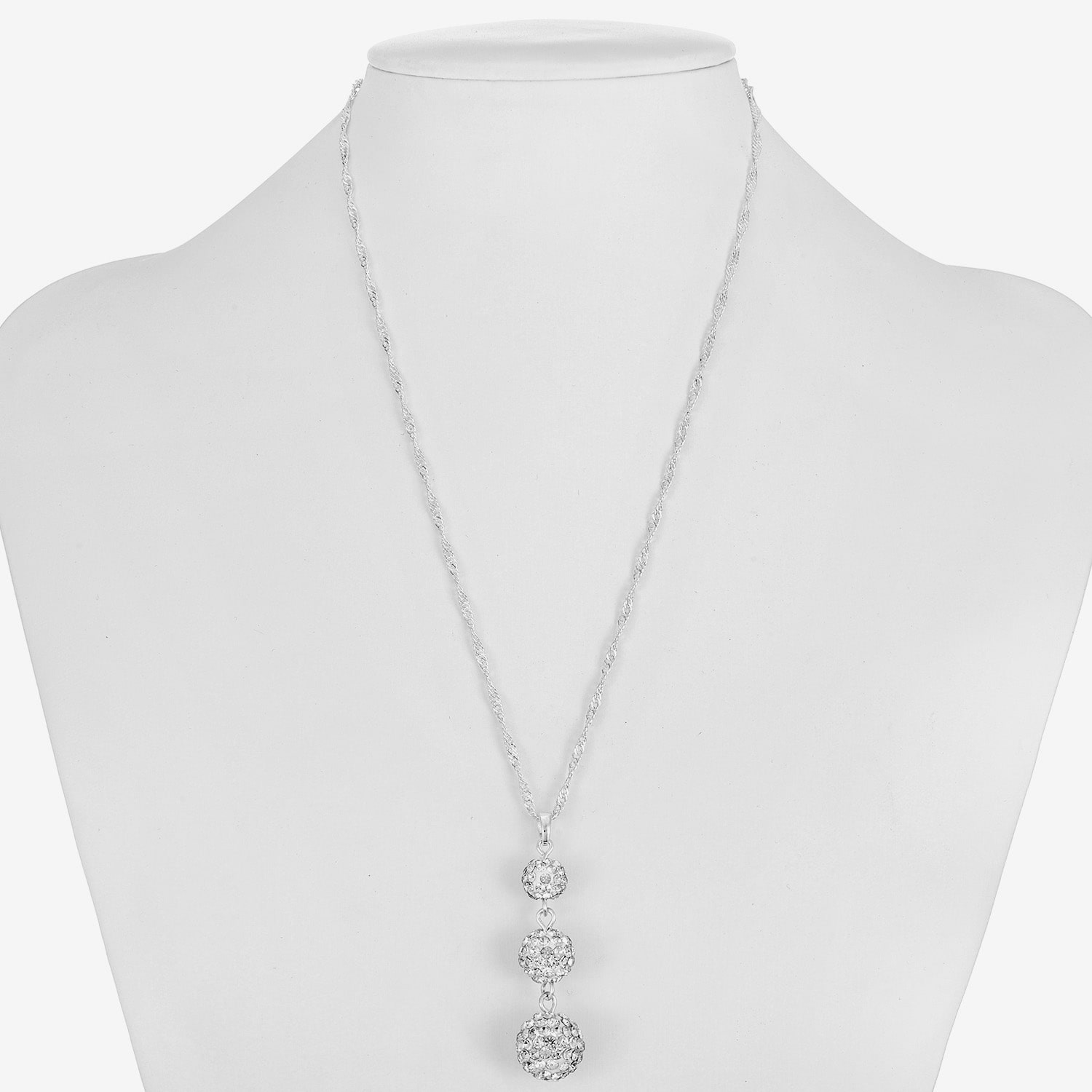 Monet Jewelry Womens Glass Round 17 Inch Pendant Necklace