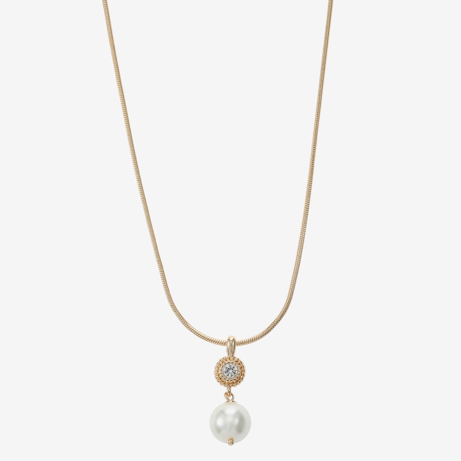 Monet Jewelry Womens Glass Simulated Pearl Round 17 Inch Pendant Necklace
