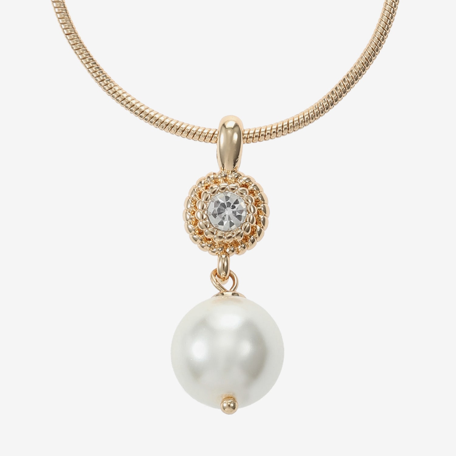 Monet Jewelry Womens Glass Simulated Pearl Round 17 Inch Pendant Necklace