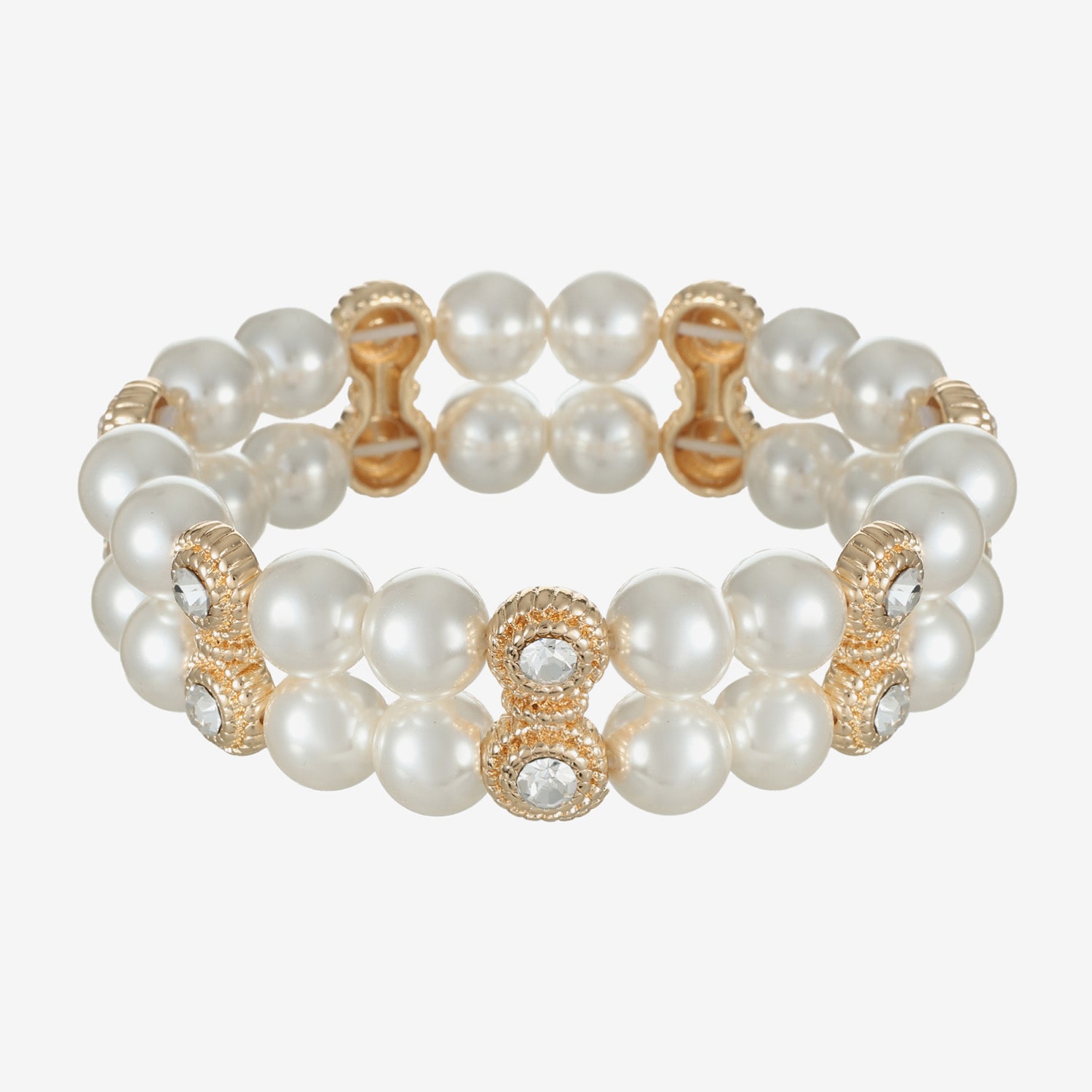 Monet Jewelry Womens Glass Round Stretch Bracelet