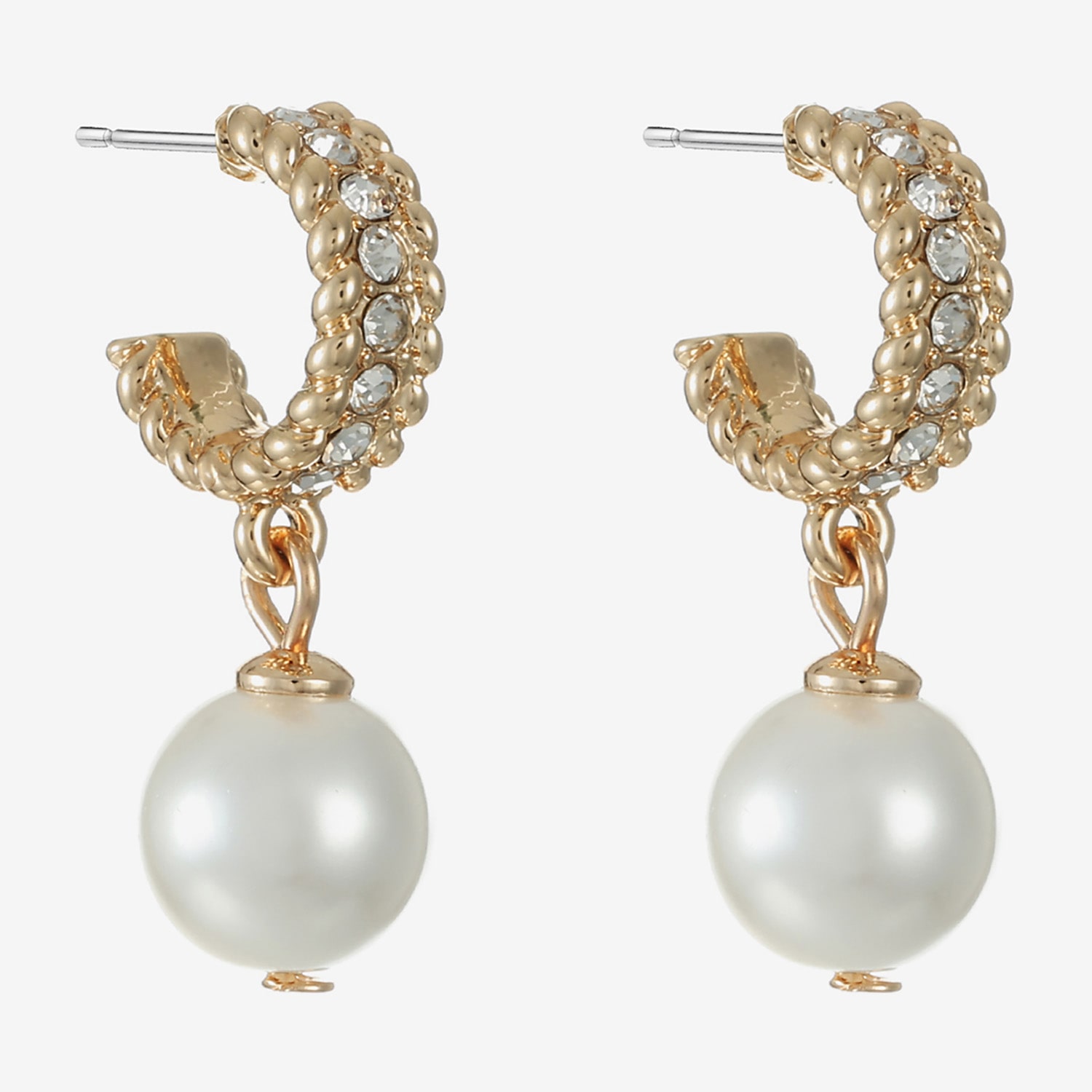 Monet Jewelry Womens Simulated Pearl Round Hypoallergenic Drop Earrings