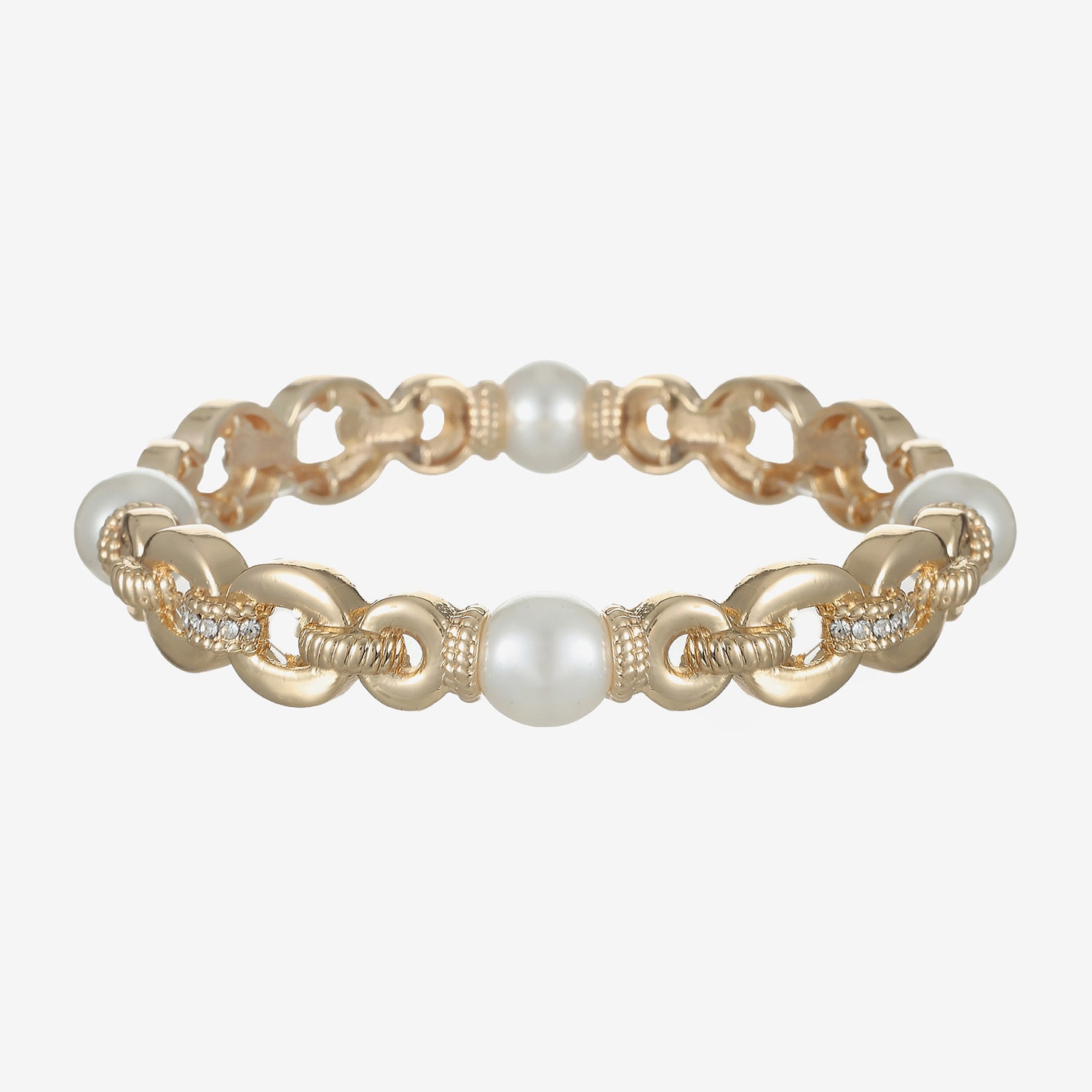 Monet Jewelry Womens Glass Round Stretch Bracelet