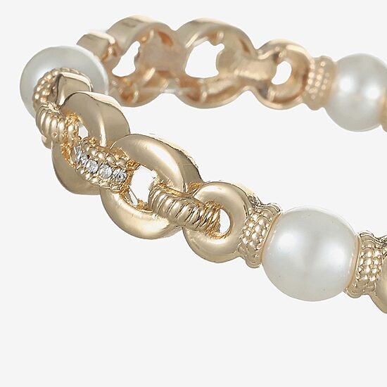 Monet Jewelry Womens Glass Round Stretch Bracelet
