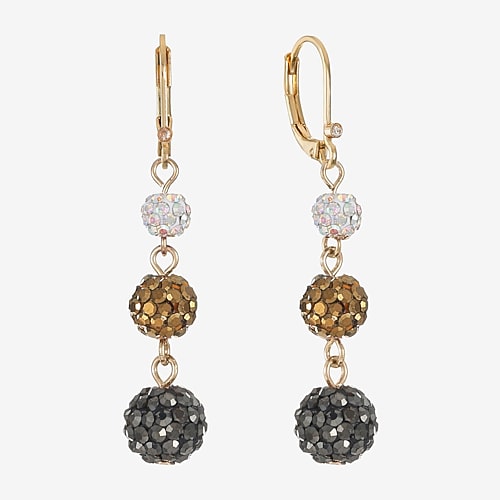 Monet Jewelry Womens Red Glass Drop Earrings In Brown