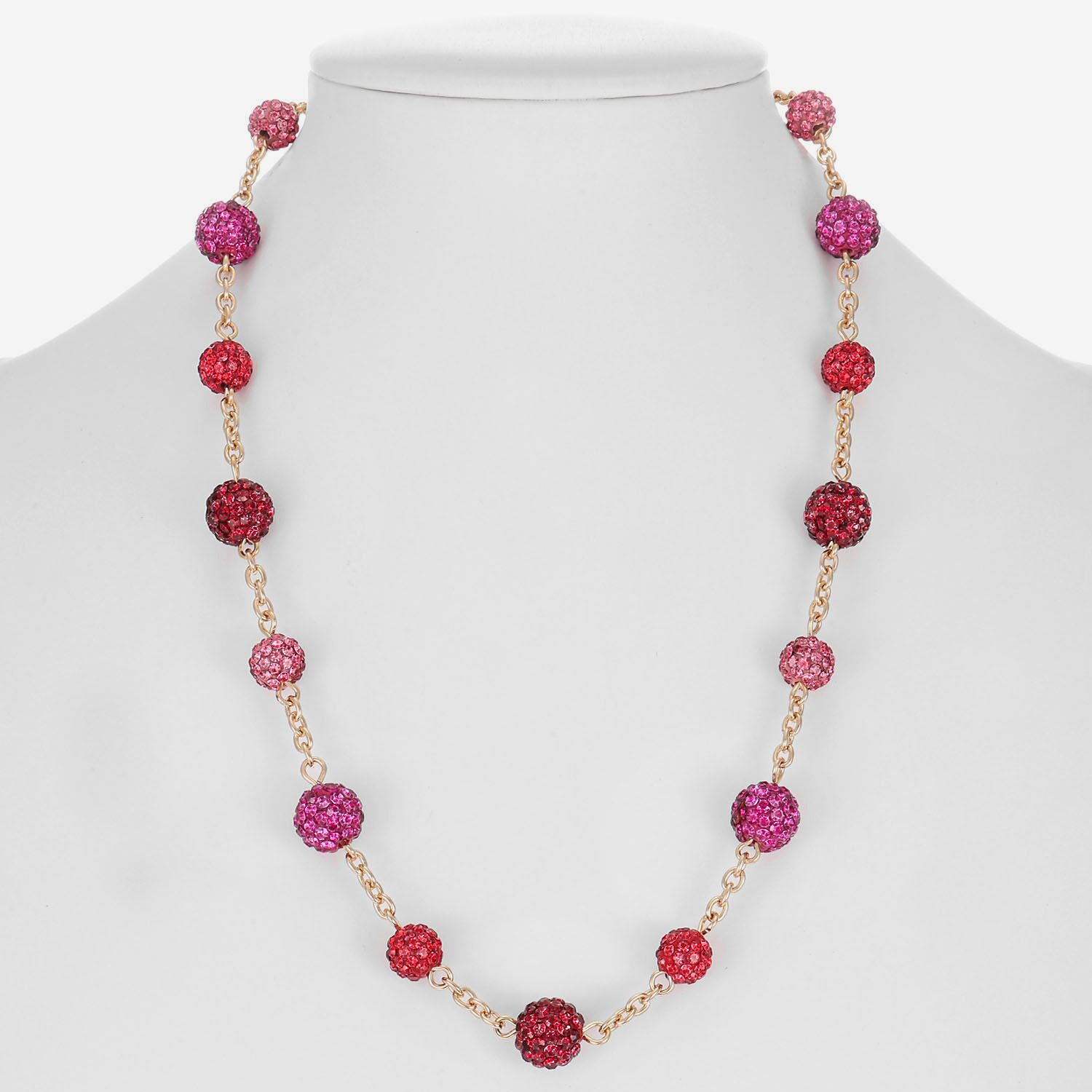 Monet Jewelry Womens Red 17 Inch Collar Necklace