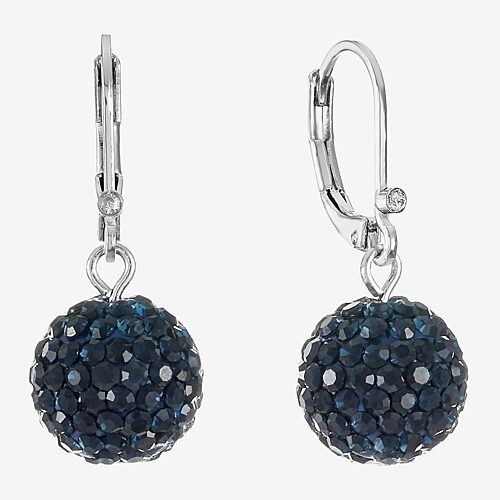 Monet Jewelry Womens Red Glass Drop Earrings In Blue
