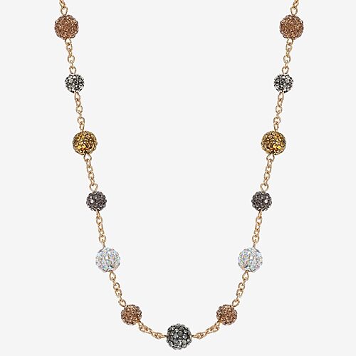 Monet Jewelry Womens Red 17 Inch Collar Necklace In Brown