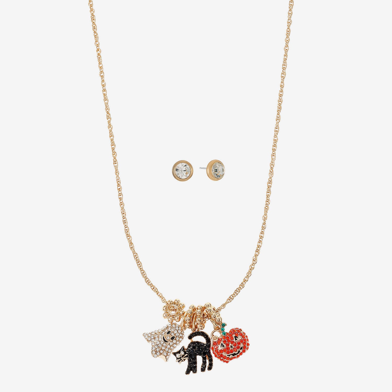 Monet Jewelry Womens Multi Color Glass 2-pc. Pendant Necklace Set