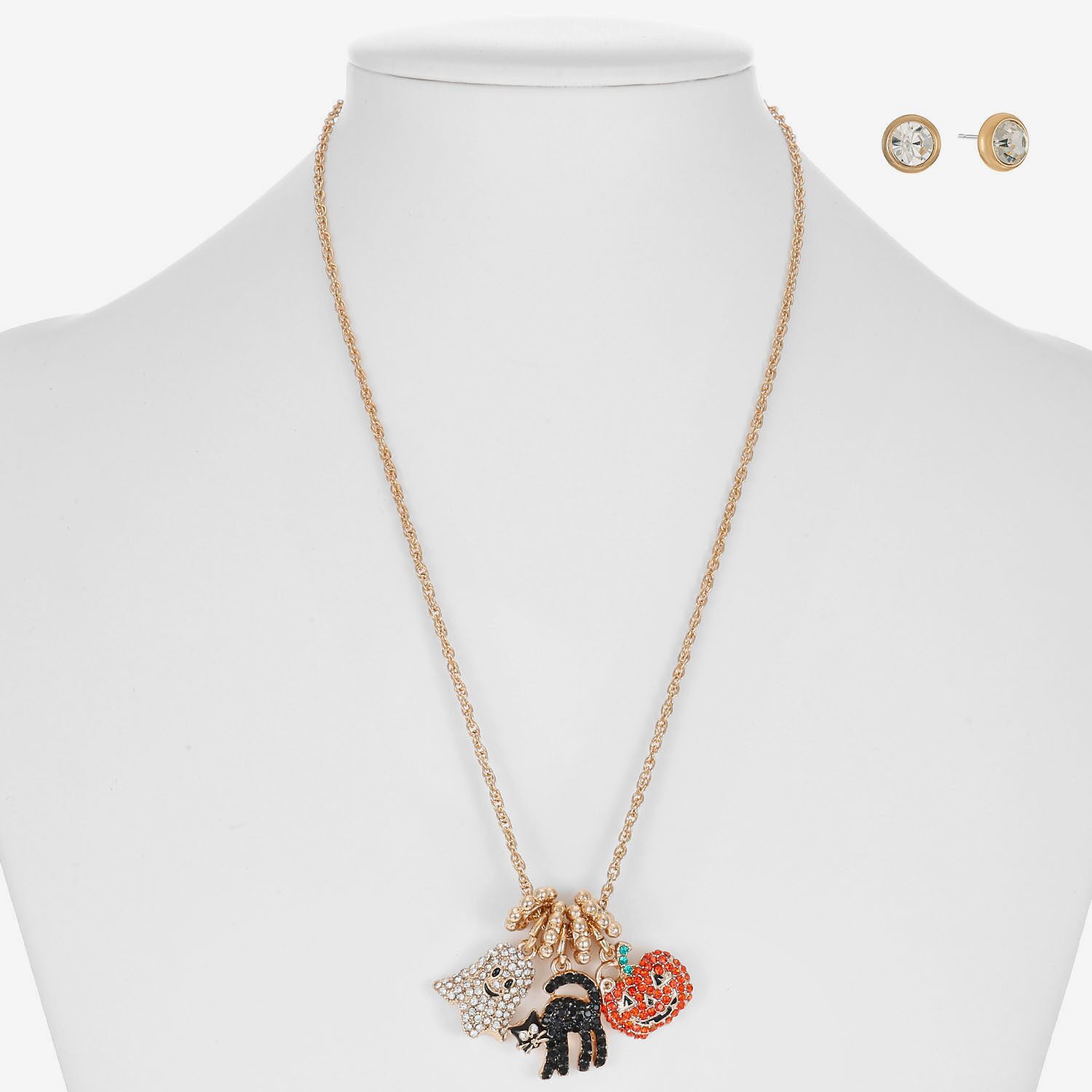 Monet Jewelry Womens Multi Color Glass 2-pc. Pendant Necklace Set
