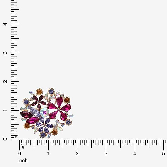 Monet Jewelry Multi Color Glass Pin
